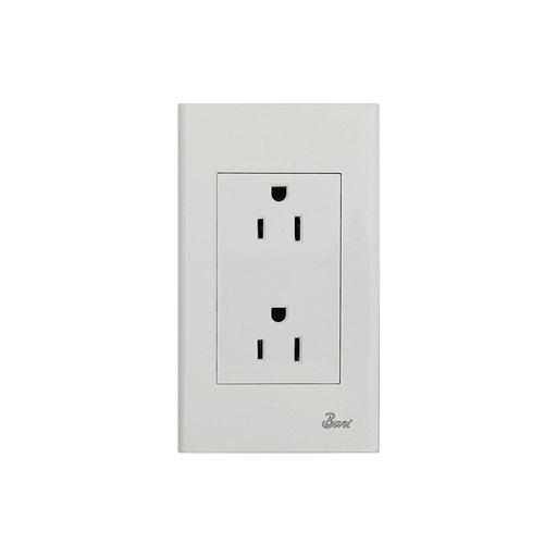 [INT.01.07] Toma Corriente Doble con tierra Serie Semplice