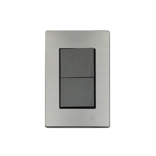 [INT.02.02] Interruptor Doble Serie Inox