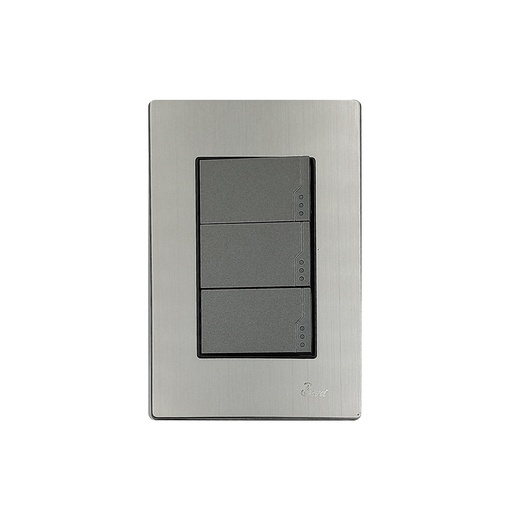 [INT.02.03] Interruptor Triple Serie Inox