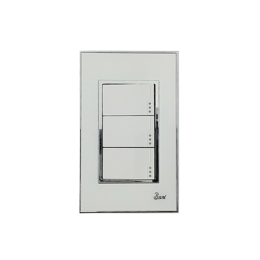 [INT.04.03] Interruptor Triple Serie Bianco