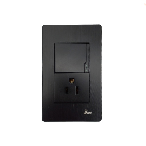 [INT.07.08] Interruptor + Tomacorriente con Tierra Serie Buio