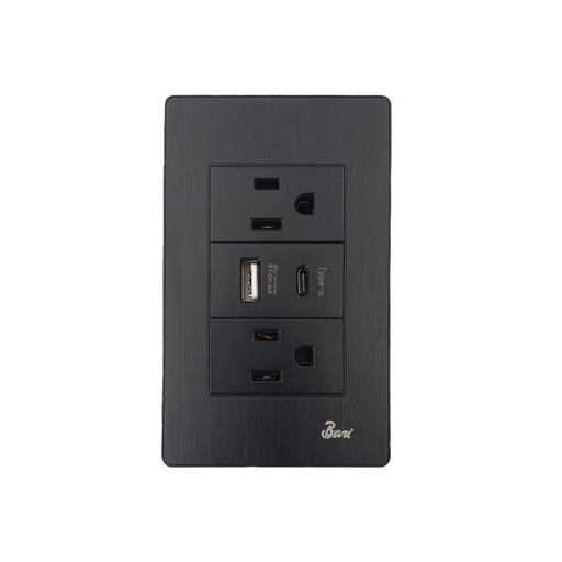 [INT.07.11] Toma Corriente Doble USB Serie Buio