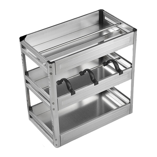 [CON.01.04] Condimentero Organizador De Acero Inoxidable 30 cm