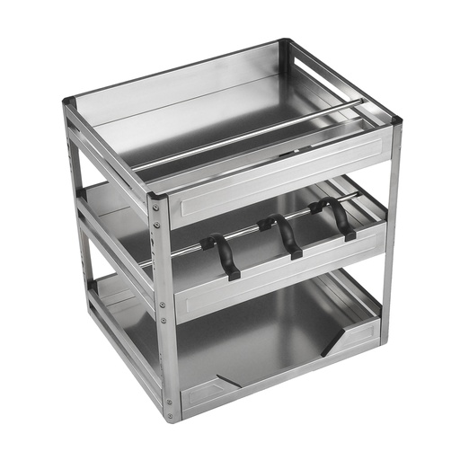 [CON.01.06] Condimentero Organizador De Acero Inoxidable 40 cm