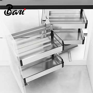 [ESQ.02.02L] Esquinero Magic Corner Acero Inoxidable Izquierdo