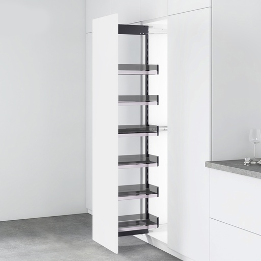 [DES.01.07] Despensa de Torre Extraible Lateral 30 cm Serie Cristallo