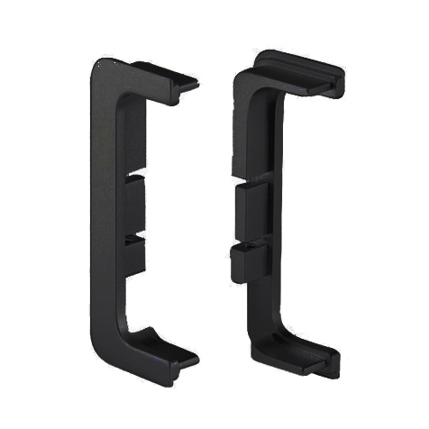 [PER.04.06AC] Terminal para Perfil Gola "C" Negro